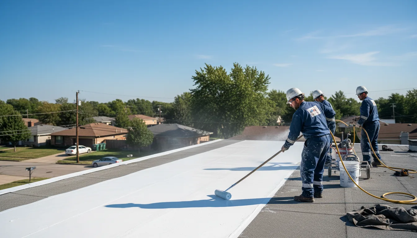 Commercial roof coating in Meriden, CT near me